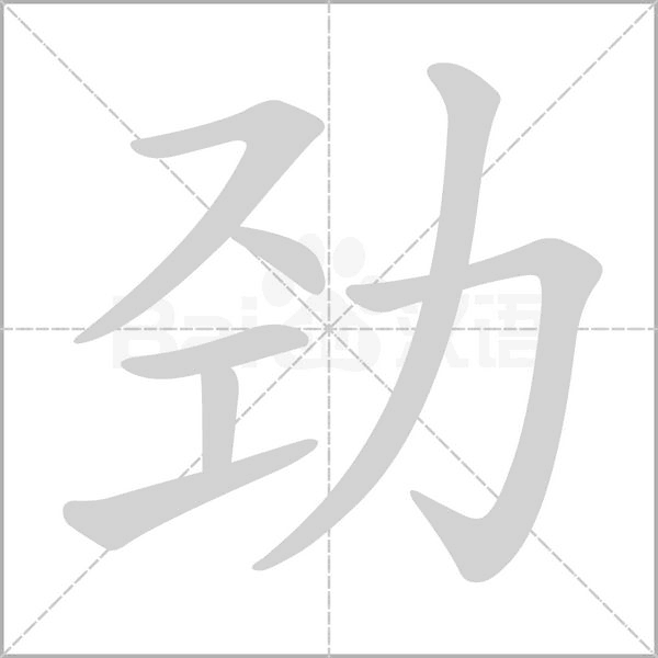 勁的筆順動(dòng)畫演示