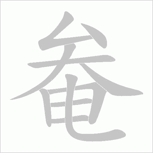 奙的筆順動(dòng)畫演示