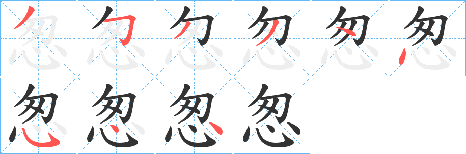 怱的筆順?lè)植窖菔?><hr /><h2>怱的基本信息</h2><div   id=