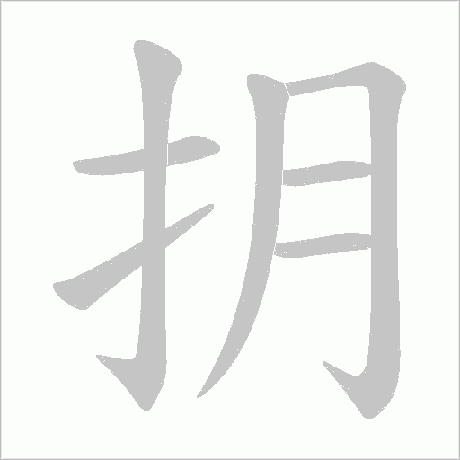 抈的筆順動畫演示