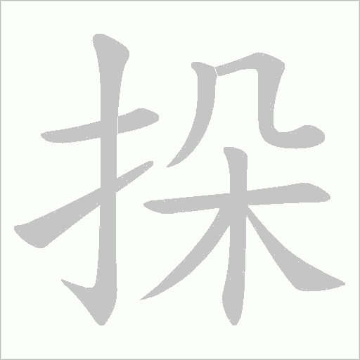 挆的筆順動畫演示