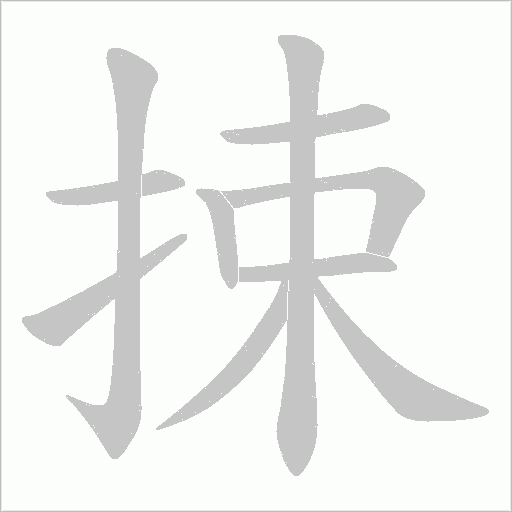 捒的筆順動畫演示