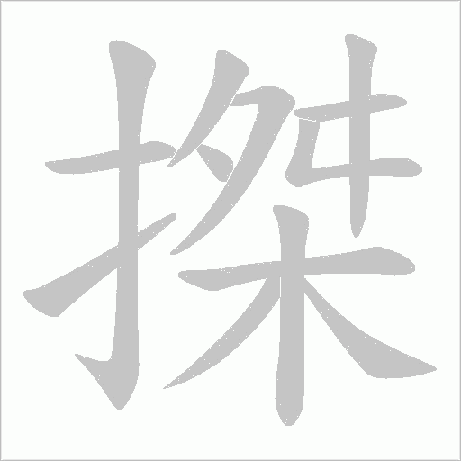 搩的筆順動畫演示