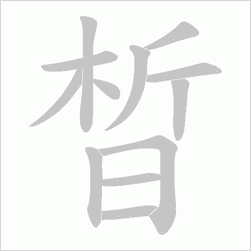 晳的筆順動畫演示