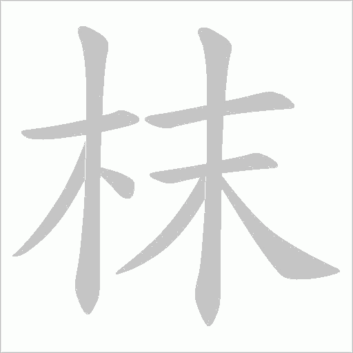 枺的筆順動畫演示