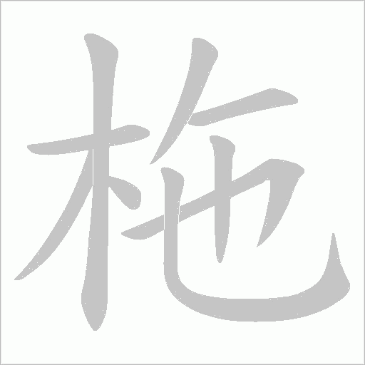 柂的筆順動畫演示