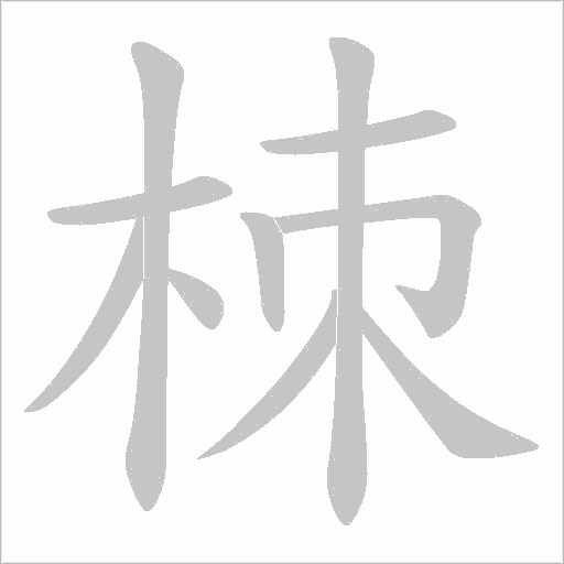 栜的筆順動畫演示