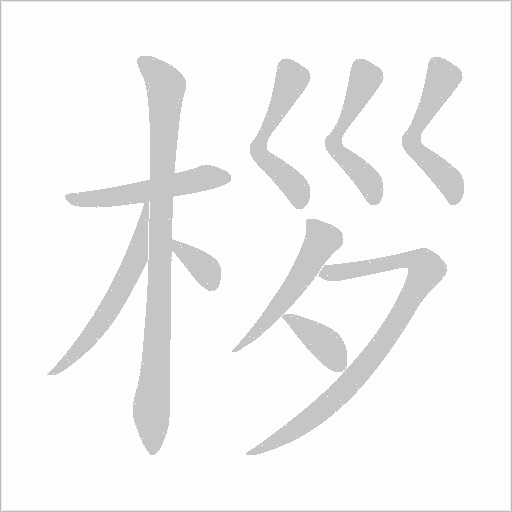 桚的筆順動(dòng)畫演示