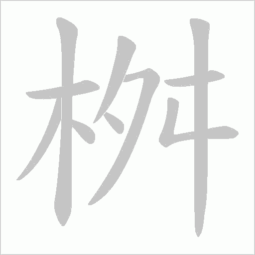 桝的筆順動畫演示