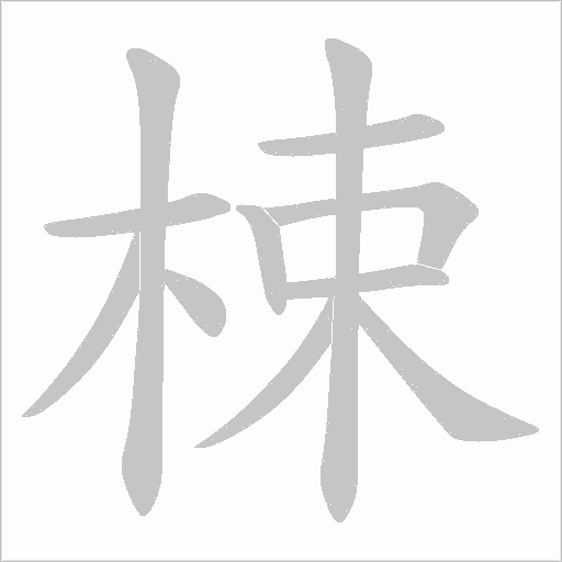 梀的筆順動畫演示