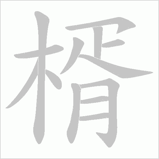 楈的筆順動畫演示
