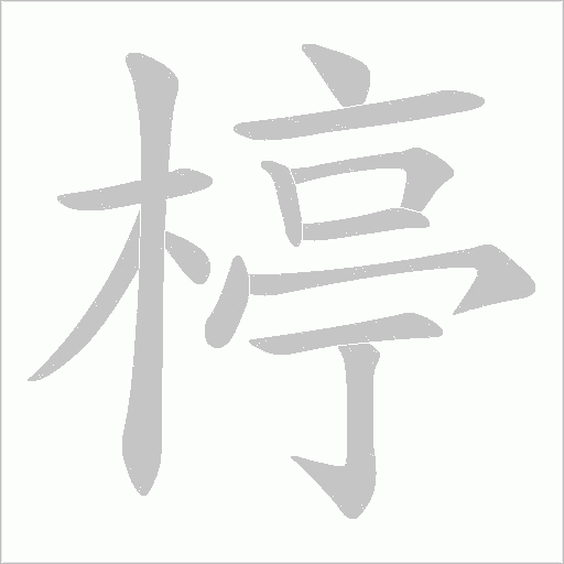 楟的筆順動畫演示