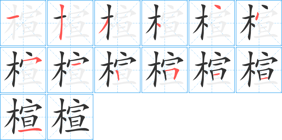 楦的筆順?lè)植窖菔?><hr /><h2>楦的基本信息</h2><div   id=