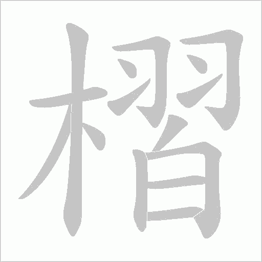 槢的筆順動畫演示