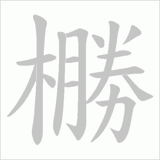 橳的筆順動(dòng)畫演示