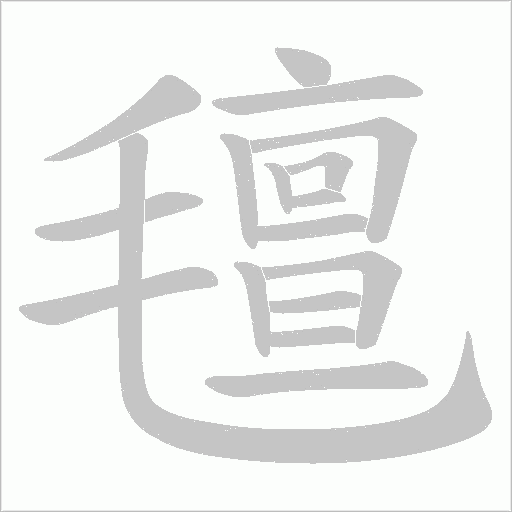 氊的筆順動畫演示