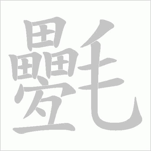 氎的筆順動畫演示
