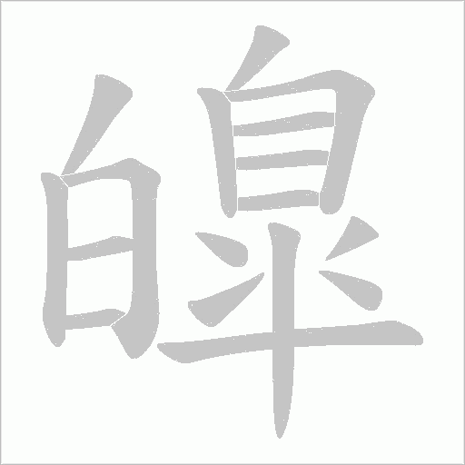 皥的筆順動畫演示