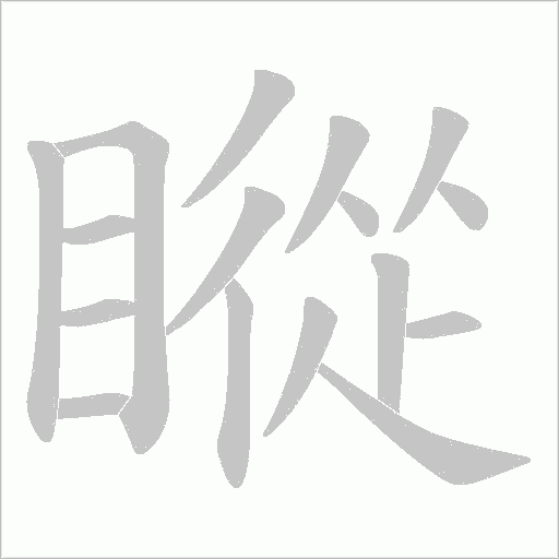 瞛的筆順動畫演示