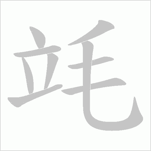 竓的筆順動(dòng)畫演示