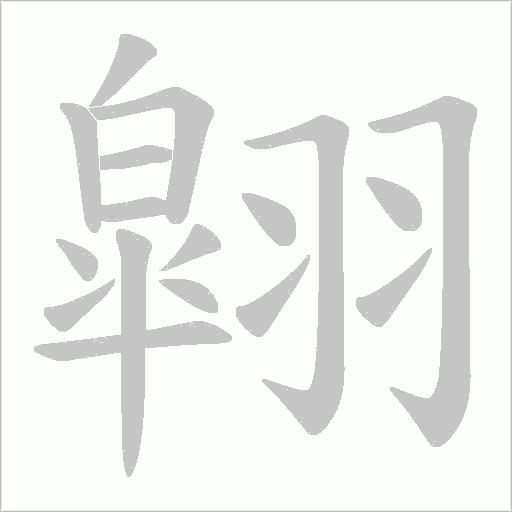 翶的筆順動畫演示