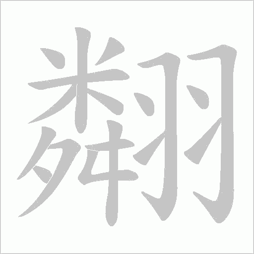 翷的筆順動畫演示