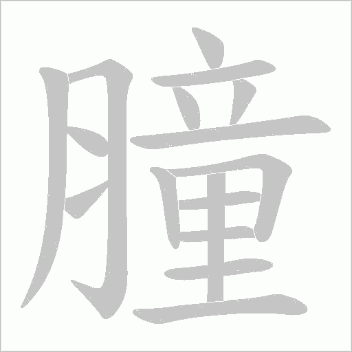 膧的筆順動畫演示