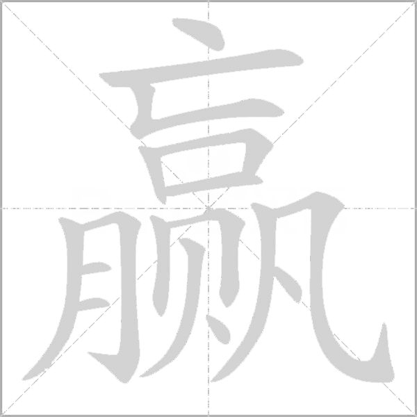 贏的筆順動畫演示