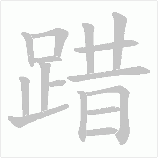 踖的筆順動畫演示