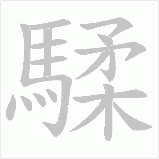 騥的筆順動畫演示