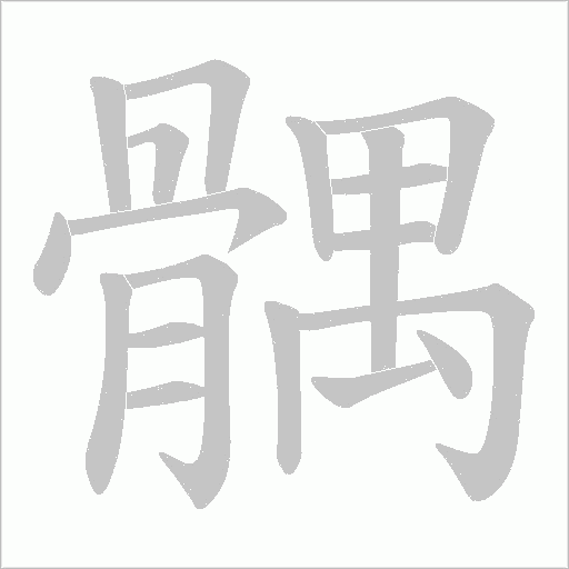 髃的筆順動畫演示