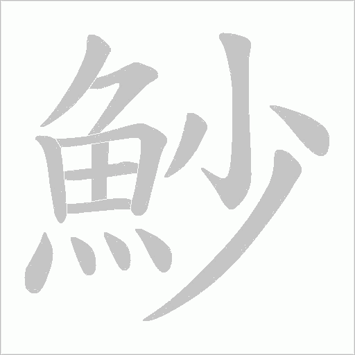 魦的筆順動(dòng)畫演示