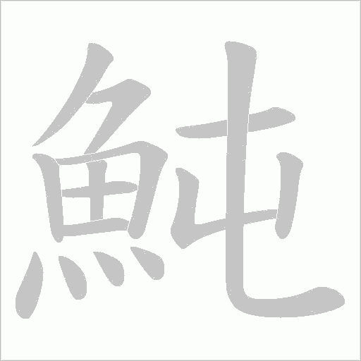 魨的筆順動畫演示