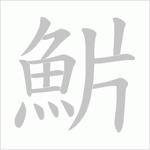 魸的筆順動畫演示