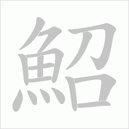 鮉的筆順動畫演示