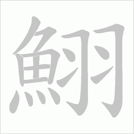 鮙的筆順動畫演示