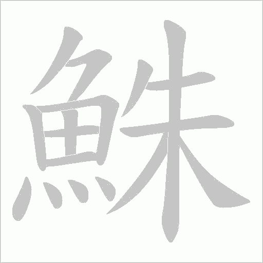鮢的筆順動畫演示