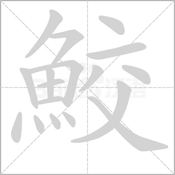 鮫的筆順動(dòng)畫演示