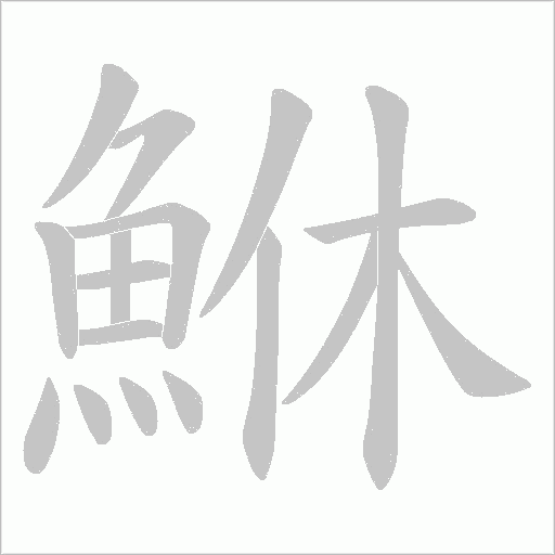 鮴的筆順動畫演示