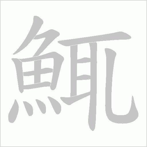 鮿的筆順動畫演示
