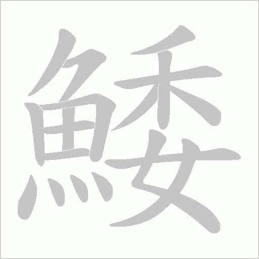 鯘的筆順動畫演示