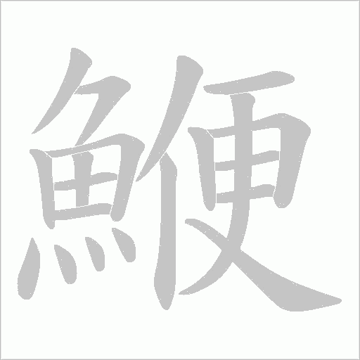 鯾的筆順動畫演示