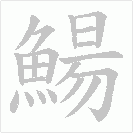 鰑的筆順動畫演示