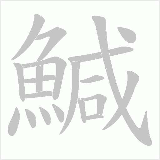 鰔的筆順動畫演示