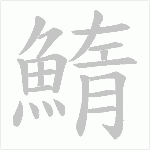 鰖的筆順動畫演示