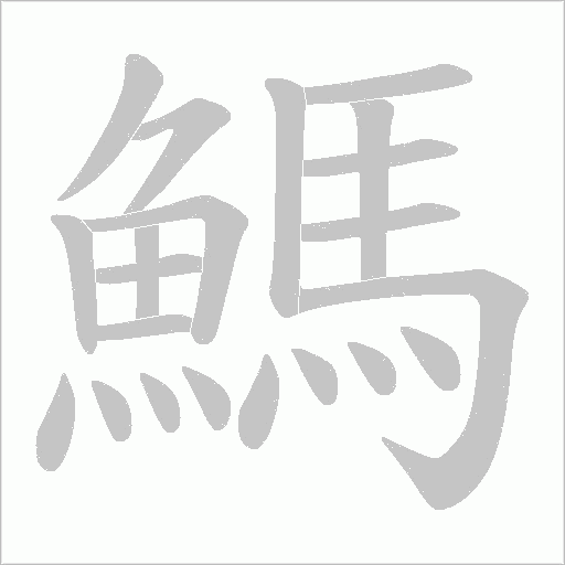 鰢的筆順動畫演示