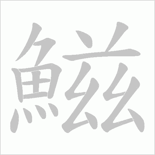 鰦的筆順動畫演示