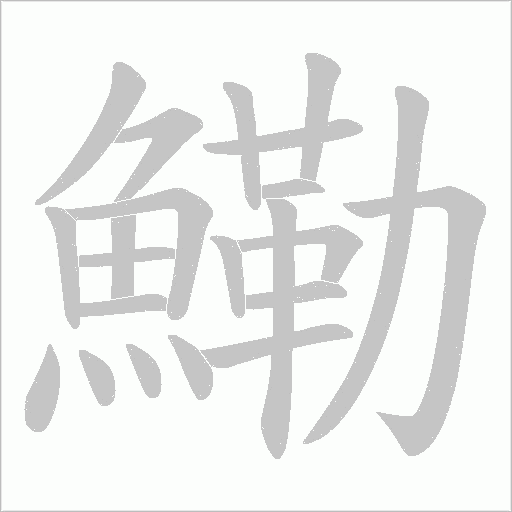鰳的筆順動畫演示