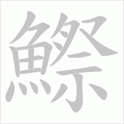 鰶的筆順動(dòng)畫演示