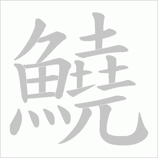 鱙的筆順動畫演示